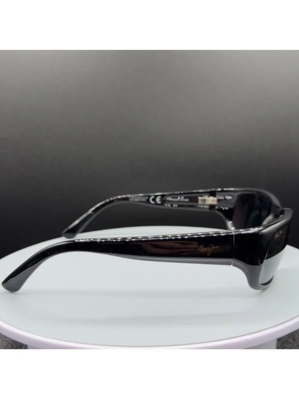 Maui Jim Stingray Sunglasses MJ 103-02 Gloss Black Grey Lenses 55 22 129